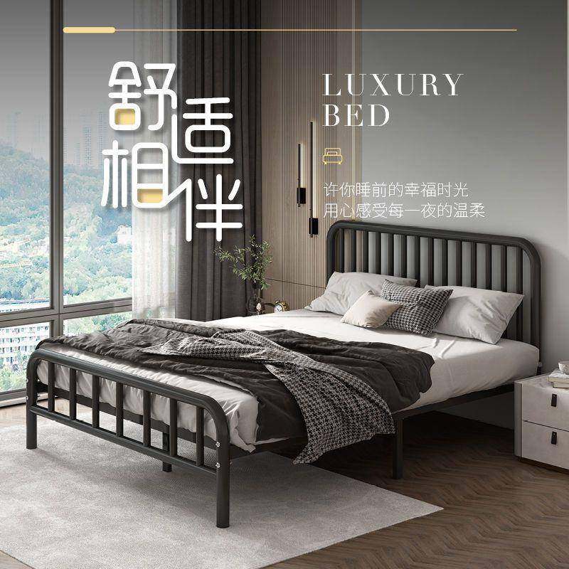 ir铁艺床欧式固加96059厚加济单双人床约出租房现代简经型儿童铁