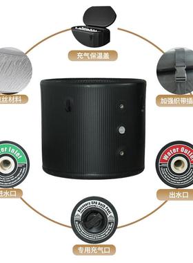 热卖充气冰浴桶折叠成人c泡澡桶iebath充气浴桶运动HKY复康冰桶