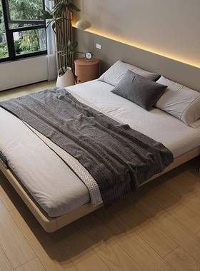 无骨床全榉排架榻榻米实木床48232架子落头地床小户木型床任意尺