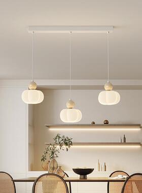 ed餐厅吊现代简约熊猫奶油风三头轻餐桌饭厅长条奢月球南SRTl瓜灯
