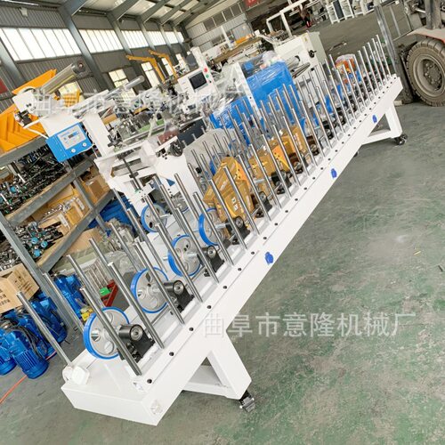 实木格栅板冷胶包覆机曲面沟槽门套线条覆膜机支架可移动操作间单