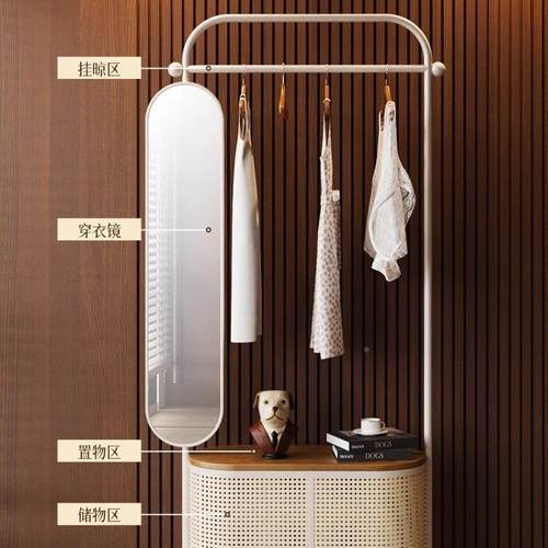 SZO网红全身镜一体帽架落卧地室试衣衣镜穿衣镜可移动复古挂衣架