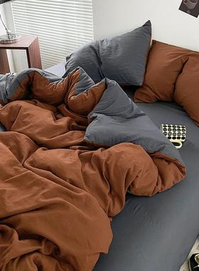 *J床上四件套y床带被芯枕芯被套单被子全套一整JMH73059学生宿舍