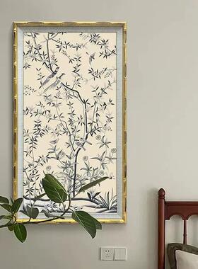 《梢喜上眉风》新中al202403式厅装饰画客复古艺术壁画法式中国玄