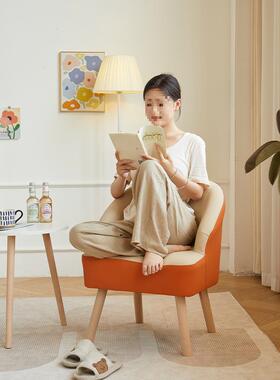 J懒^现代简约闲人沙发小KJB-02户型单台人卧室办公轻奢阳休椅子酒