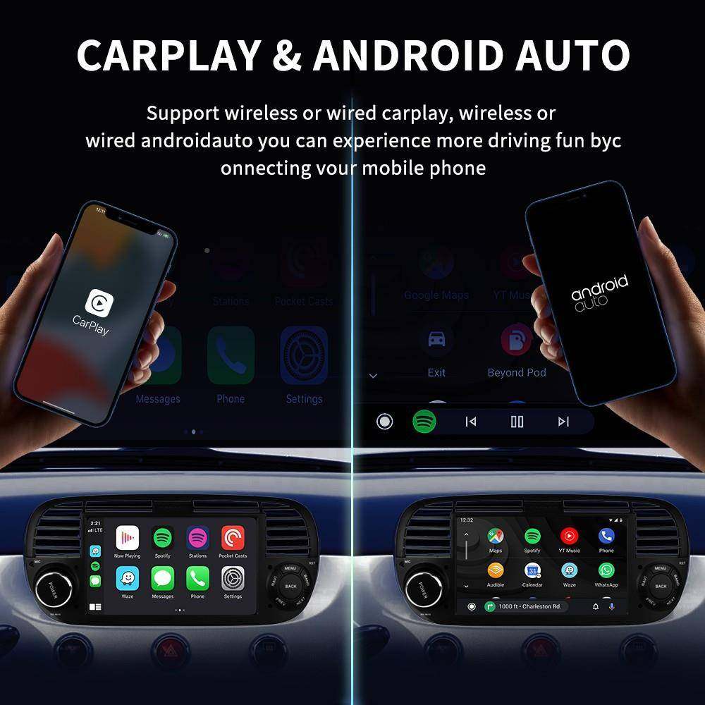 车载7/9/1寸安四卓核T10控0T133中carplay高695清汽车大屏导0航