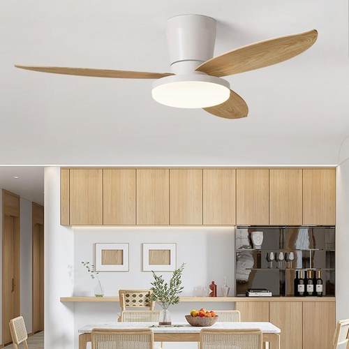 直叶风扇厅灯现代简2025517新客厅餐扇灯主款卧房间吧台吸吊顶风