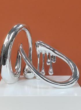 蓝色水滴摆件商酒店设计师办公室意创室内装饰场艺术装置工品29艺