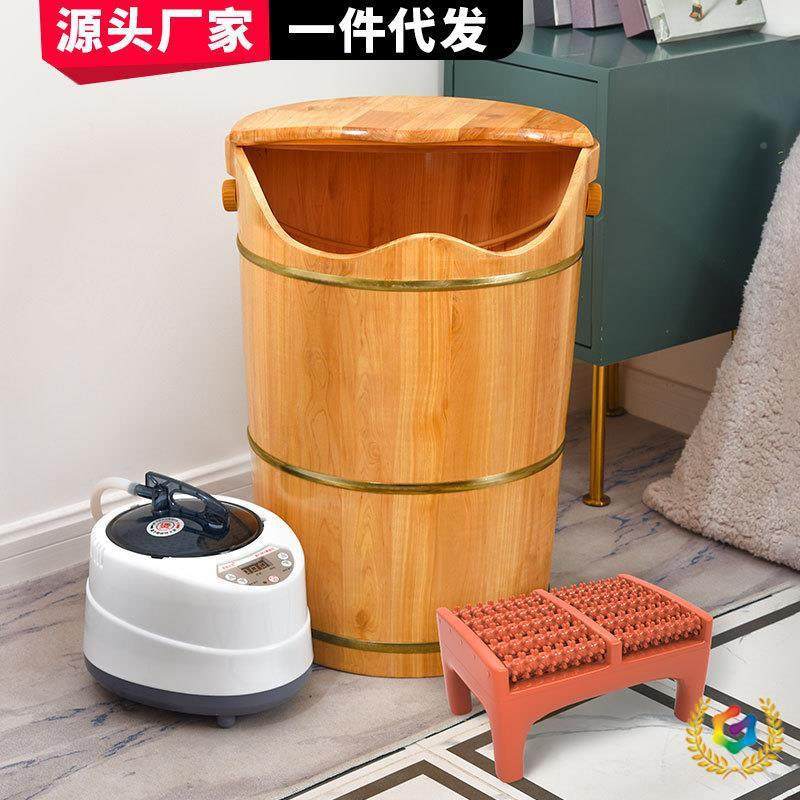 ?脚桶木桶蒸泡两用足浴木桶熏蒸桶F$p$p&aq盆泡洗脚脚盆实木泡脚
