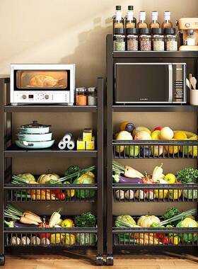 厨房置物架落地多层蔬菜收用家多tb-76576功能纳架杂物架靠墙储物