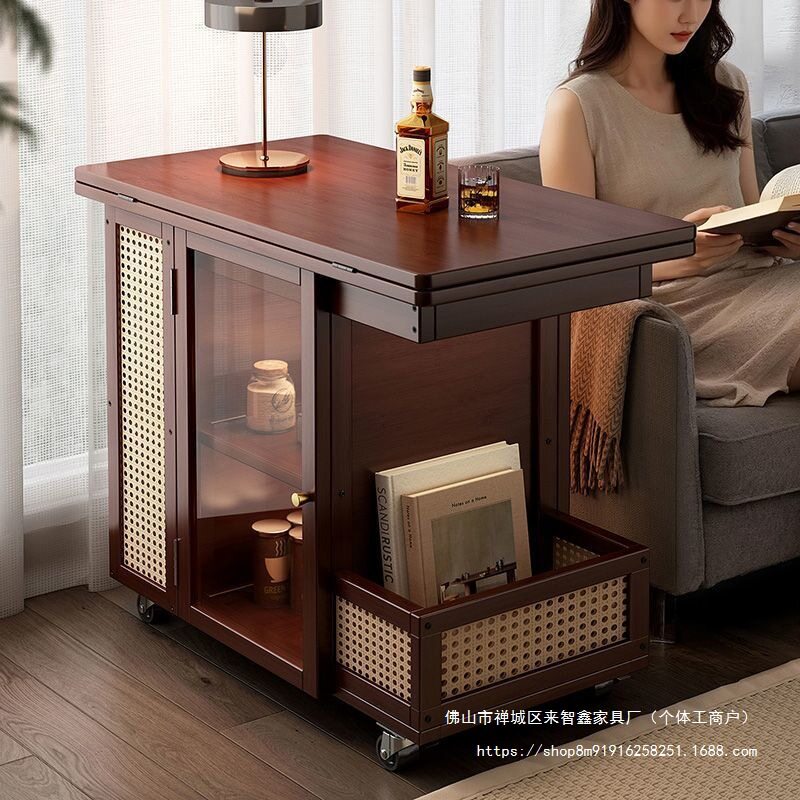 小户型折叠移动茶几餐桌两用