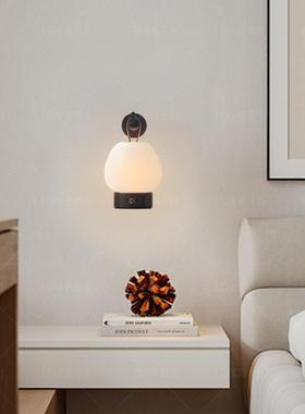 子灯壁灯中古美式梨围古风创意51551卧室床头复充电免接线手提氛