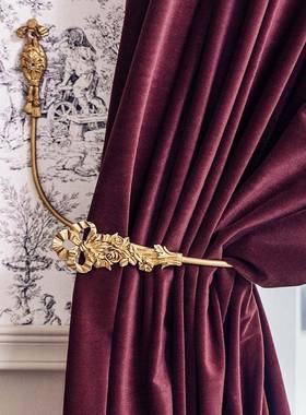 CF窗89ROR你可钩居式帘挂钩钩子金色合金墙装饰拍照民宿复古法窗