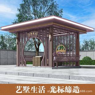 铝光标现代简约亭户外合金亭子别庭院凉休闲平墅顶亭花园MYN露台