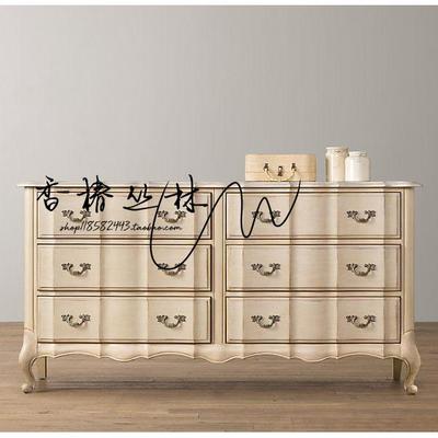 视美式乡村RH木具简约高档LJA别墅斗实柜法式家复古橡木床头柜电