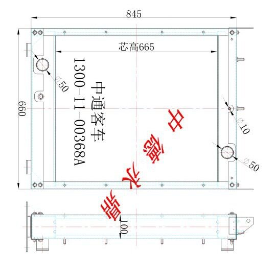 客车散热器水箱总成1300-11-003