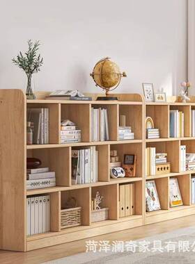 物可实木书架落定地靠由墙XVT置架自组合格子储物柜儿童玩具整理