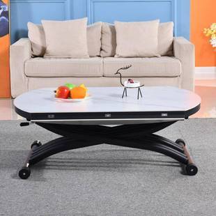 多功能升降圆茶几餐桌BQJ两用一体式折小户变型形家用叠茶几餐桌