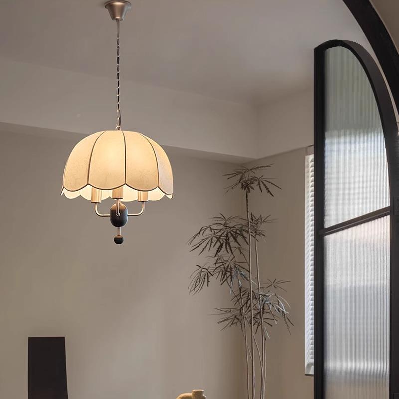 法复古风卧室吊灯设式计美式客厅中古主卧餐桌吧台472灯布艺吊师