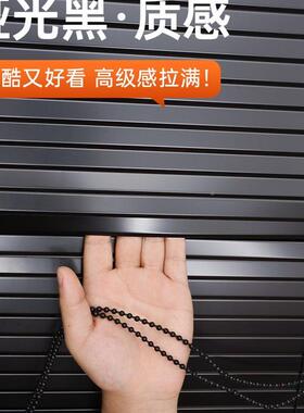 黑色百叶帘全遮RSD光合铝金免打孔防窥房卫生间浴室202厨5窗新款