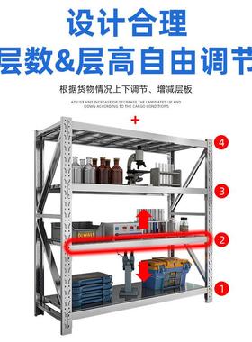 3不04锈钢货架仓储重仓库货物架地下KFQ室冷库置物型架多储物层架