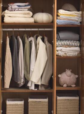 实木衣柜卧家室小户型衣斗柜IMP收纳柜抽屉式挂柜儿童衣橱储物柜