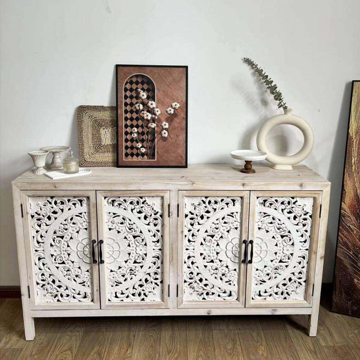 美式复古田园雕花玄关客厅装饰柜VEU展乡卧室储物柜柜民宿收纳示,鲜花速递/花卉仿真/绿植园艺,其它园艺用品,淘宝优惠券,粉丝福利购,淘宝优惠卷