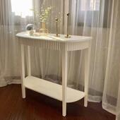 法式 靠轻奢玄关FAE桌感户正置对门玄关柜客厅墙入半圆收纳桌物架