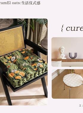 美四季通用加厚椅凳餐桌电脑椅垫子坐垫防滑布式艺KHL垫蒲团车坐