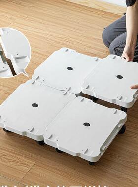 霜山可QPR动平车家板用可搬拼接带轮乌移龟车花盆电器重物运车小