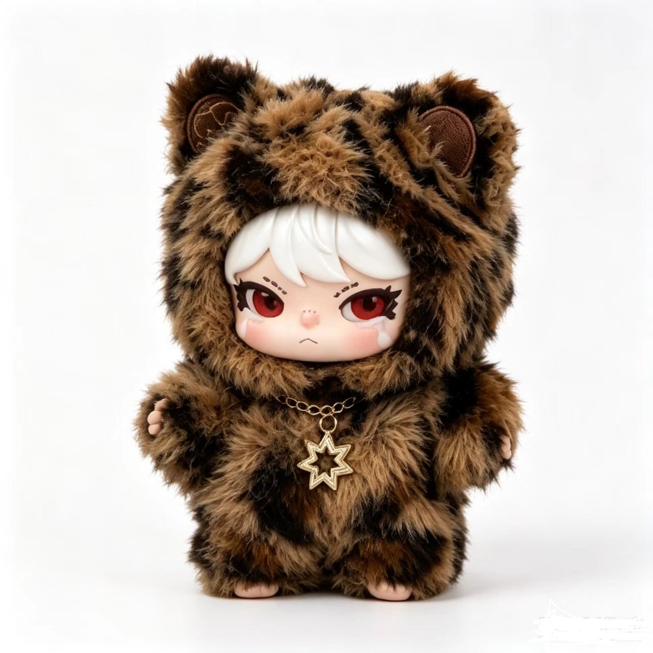 二元魂棕色毛绒公仔盲盒生日礼物图片