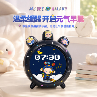 二元魂AI智能桌面时尚潮流小闹钟