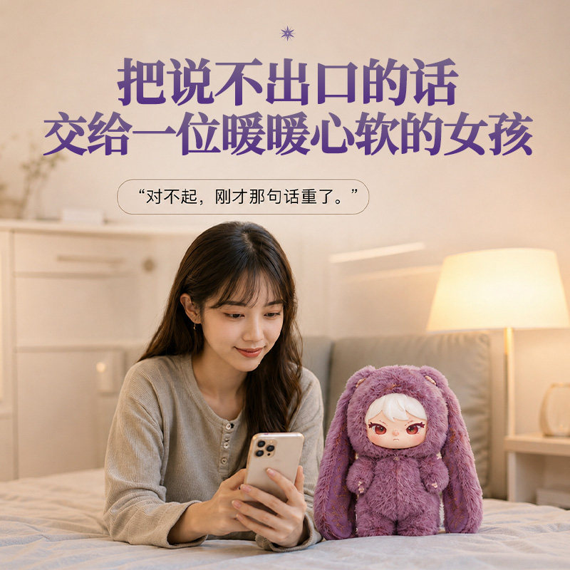 二元魂KITA潮玩AI智能毛绒玩具