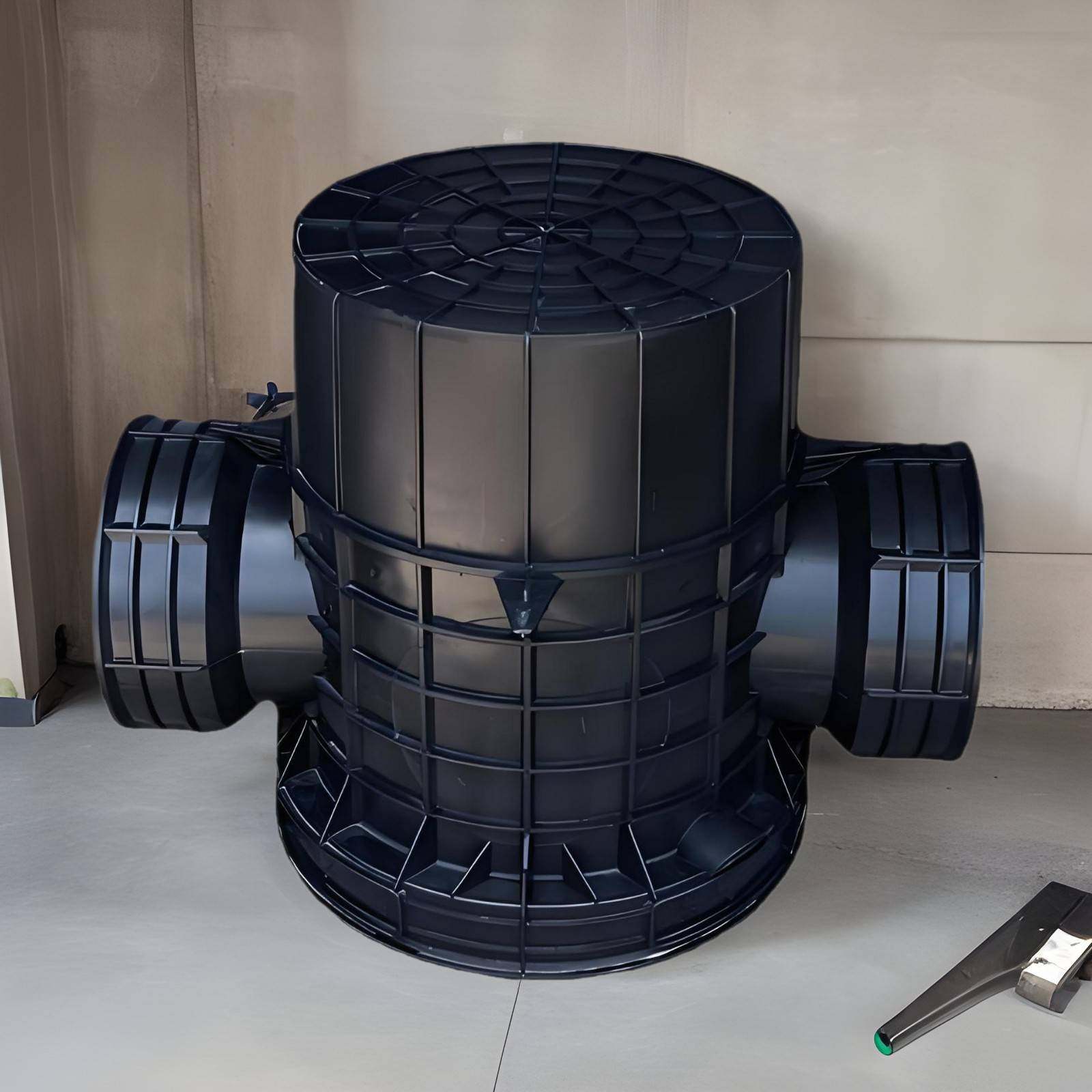 HDPE塑料检查井雨水井三通四通沉泥流槽井起始井排水排污工程用