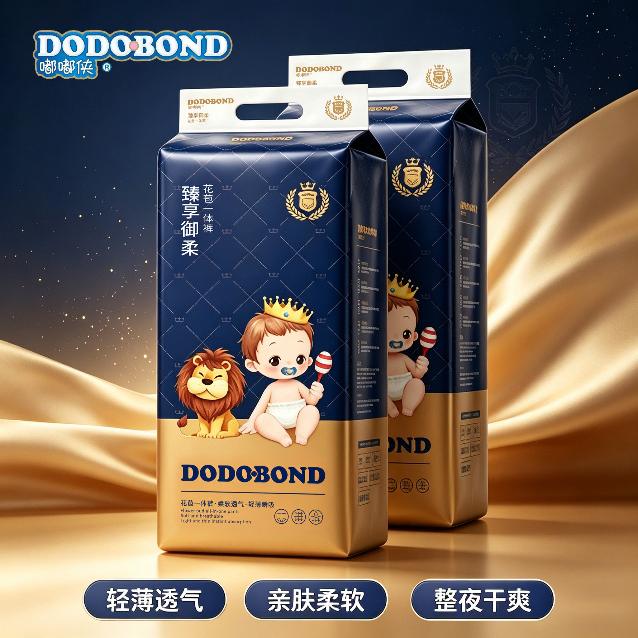嘟嘟侠夜用大码纸尿裤超薄xxxl码婴儿宝宝专用拉拉裤尿不湿尿布湿