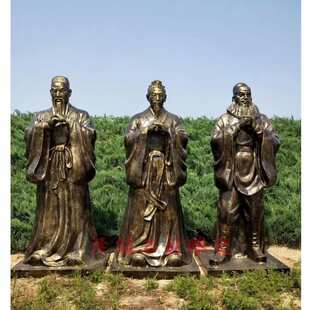 桃园三结义雕塑玻璃钢古人防铜雕塑玻璃钢雕塑结拜摆件古代人仿铜