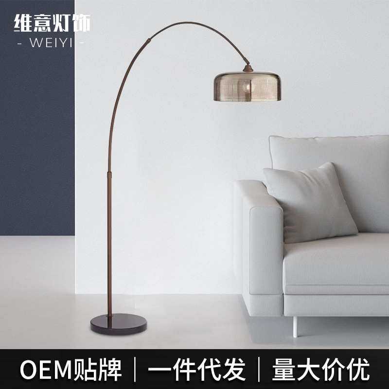 弯曲北欧铁艺创意餐厅客厅落地灯现代精美设计师样板房落地灯