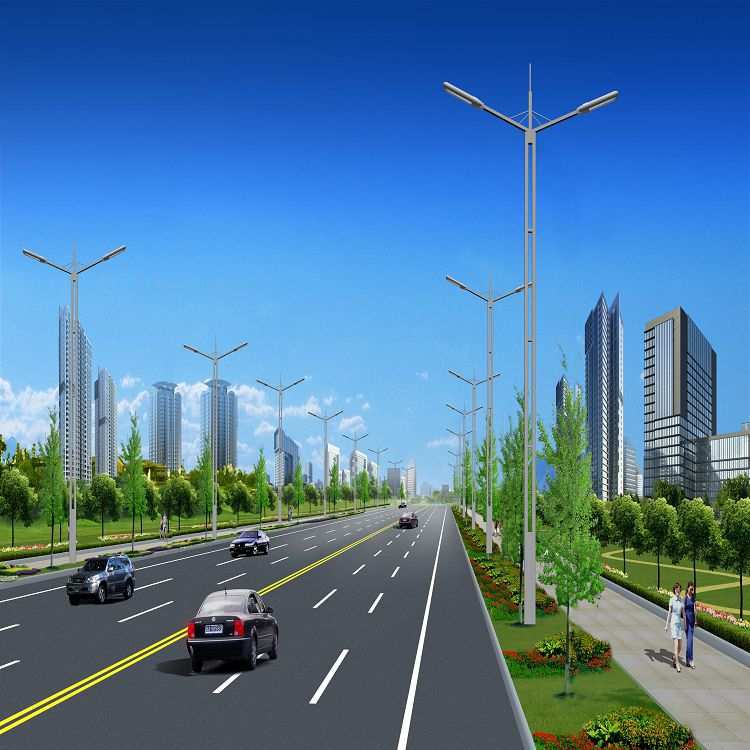 供应路灯单臂路灯 250W高压钠灯路灯 80WLED路灯热镀锌灯杆