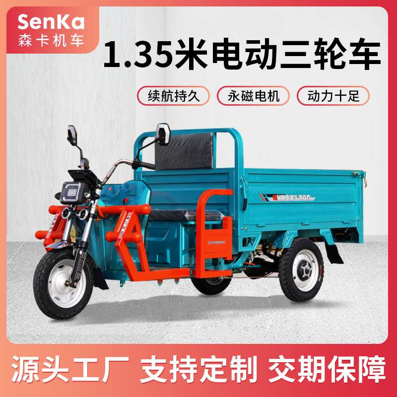 电动三轮车拉货爬坡载重王货车摆摊家用货运电瓶车现货厂家可加工