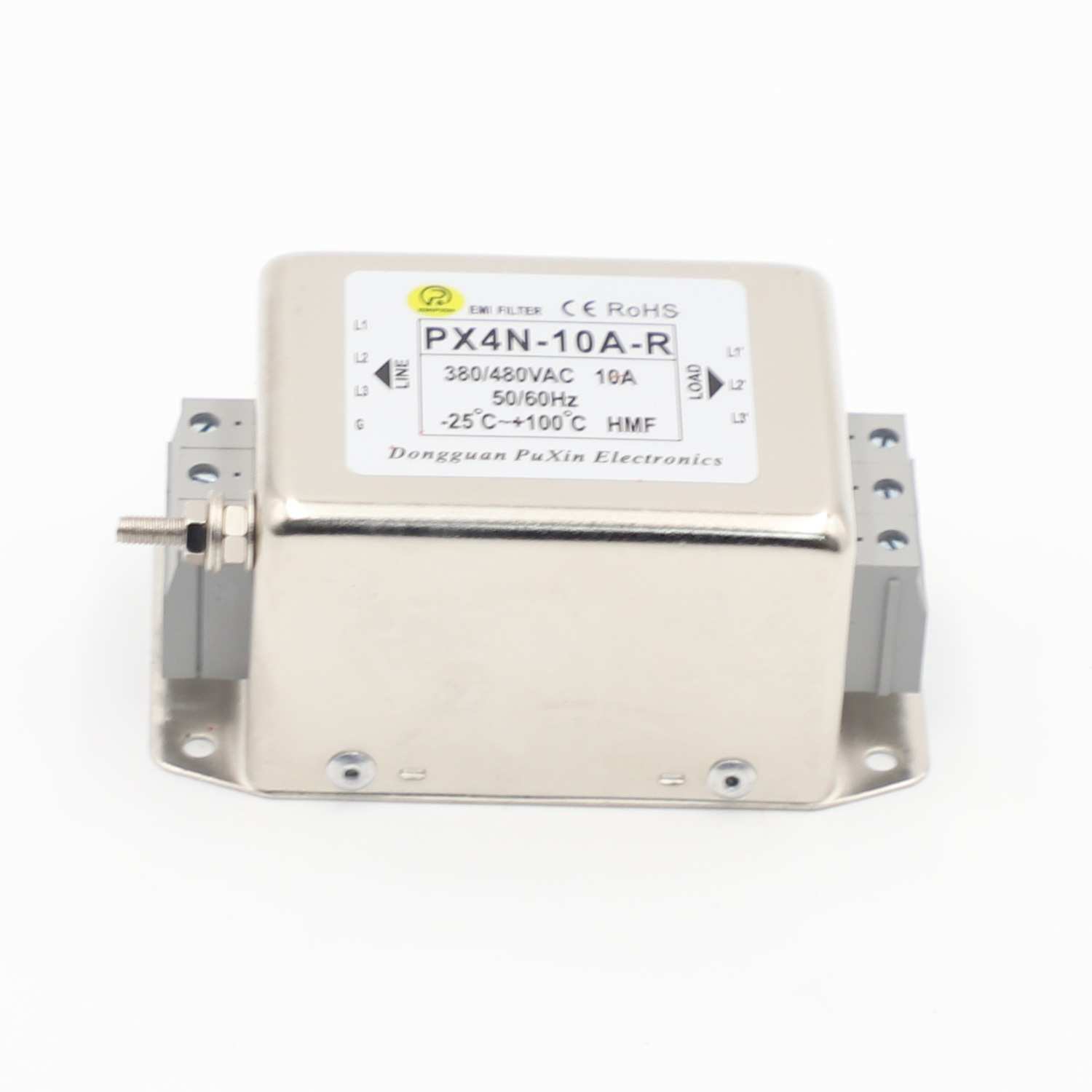东莞原厂直销380/480V20A三相三线滤波器端子台导轨固PX4N-20A-R