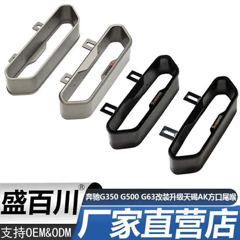 适用于奔驰G级G350 G500 G63改装升级天碣AK方口排气管尾喉装饰嘴