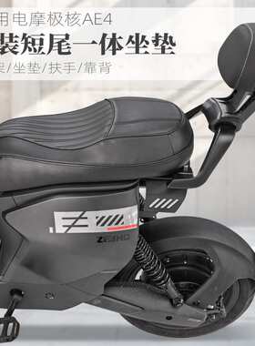 适用电动车电摩极核ae4ipro改装短尾架ae4一体坐垫后座包靠背配件
