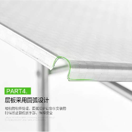 直销不锈钢置物架多层微波炉落地置物架多功能厨房用品