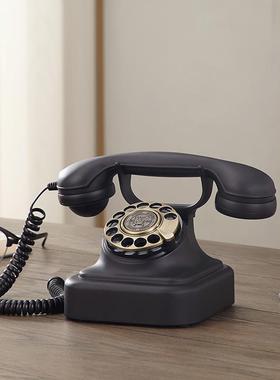 派拉蒙1928欧式仿古复古电话机旋转拨盘固定电话家用酒店豪华座机