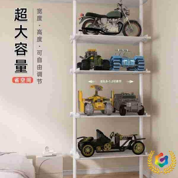 ⇓顶天立地玩具车收纳架客厅免打孔多层儿童滑板汽车平衡车置物架