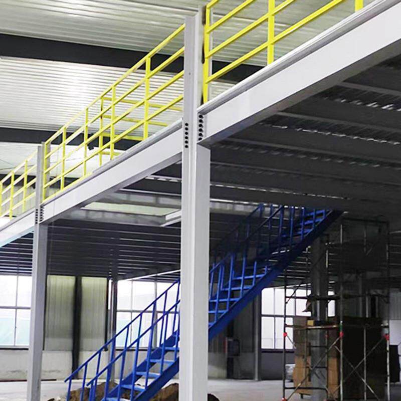 阁楼货架二层平台搭建仓库厂房办公室可拆卸免焊接工字钢结构隔层