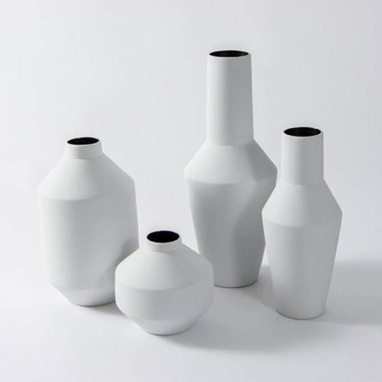 现代简约白色陶瓷花瓶客厅轻奢高档干花插花器皿样板间装饰品摆件,橡塑材料及制品,工业陶瓷,淘宝优惠券,粉丝福利购,淘宝优惠卷