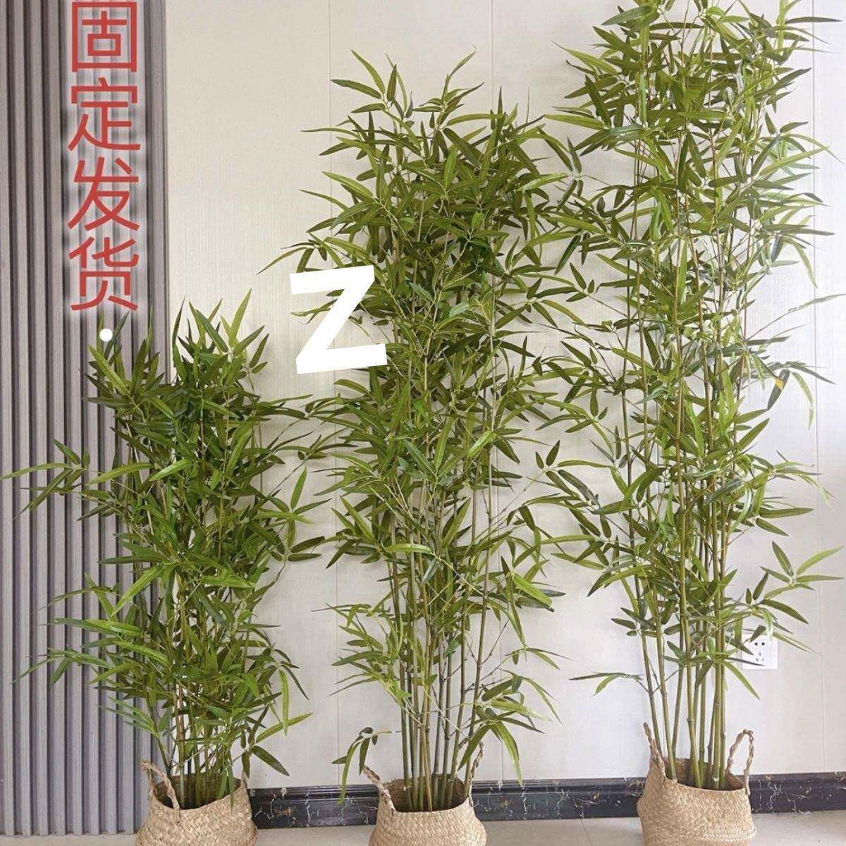 竹子室内密装饰假竹子隔断厂家直供栽屏风挡植墙造景室外装饰竹盆