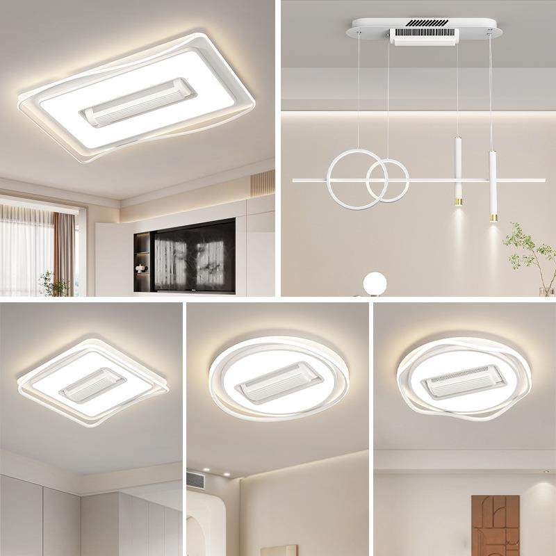 LED全光谱护眼无叶风扇吊灯房间客厅卧室家装中山灯饰具现代简约,家装灯饰光源,风扇灯,淘宝优惠券,粉丝福利购,淘宝优惠卷