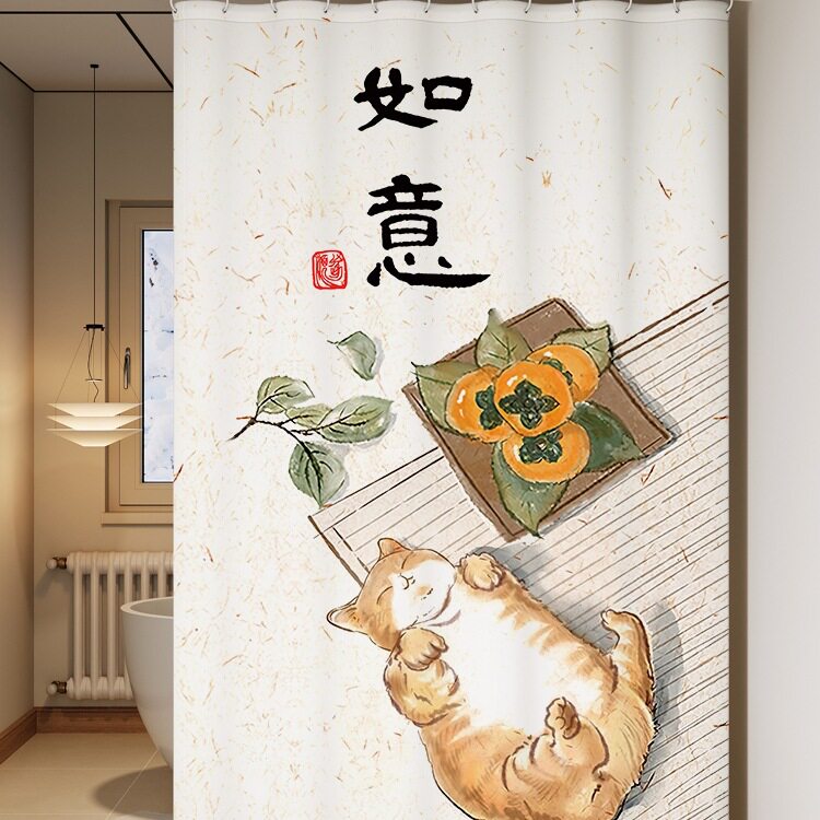 夹棉保温防水免打孔洗澡间门帘